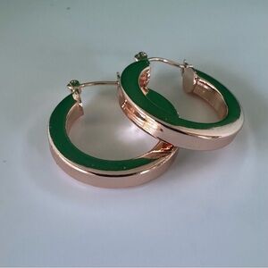 Chunky Gold Tone Hoop Earrings – Brass